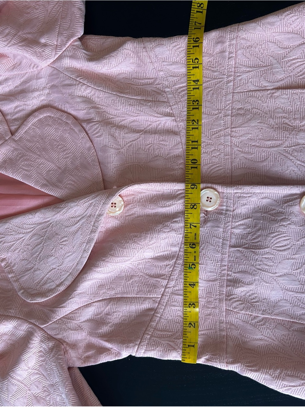 VINTAGE le château Pink Jacquard Coat Balletcore Coquette Y2K 90s Tailoring - Picture 13 of 15